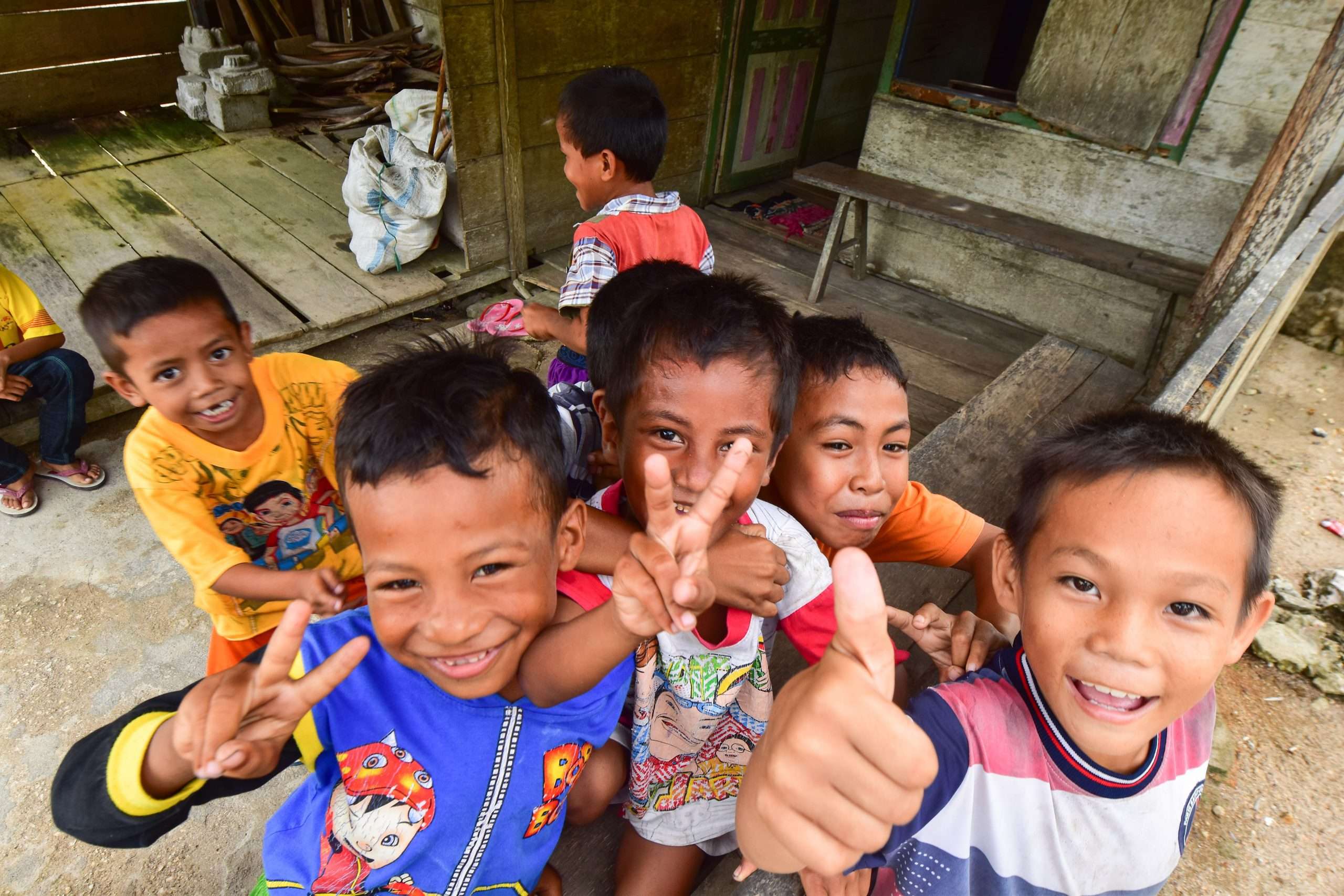 kids smiling