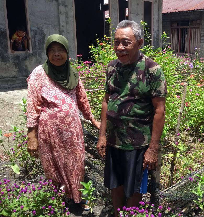 Hadji with his wife in Dodinga, Halmahera, Indonesia