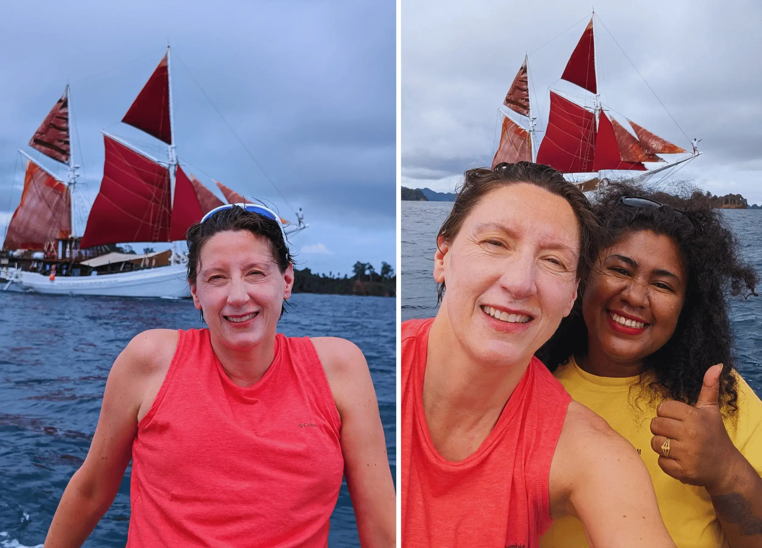 Jennifer with SeaTrek Katharina sails up