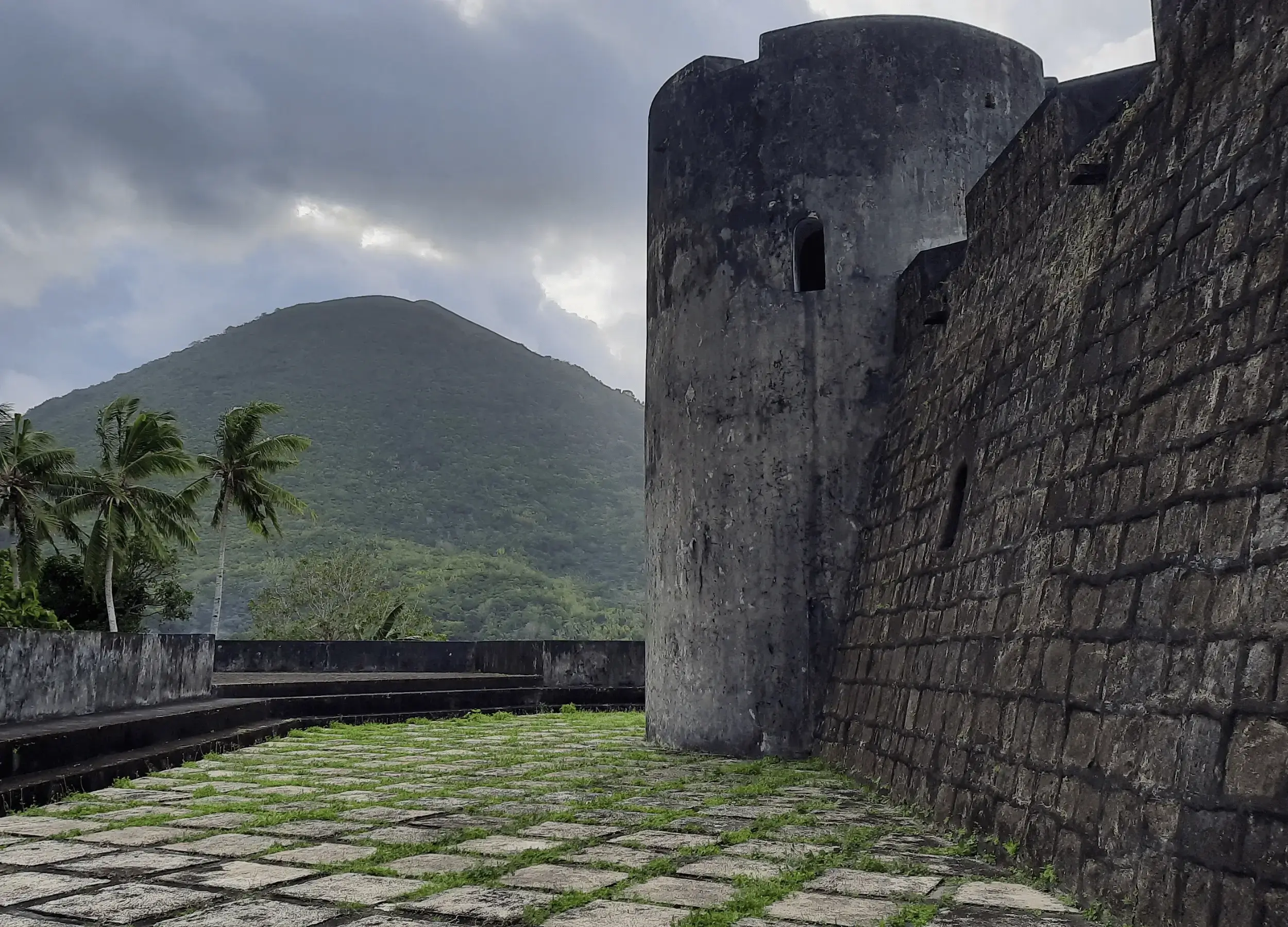Fort Belgica with Gunung Api background
