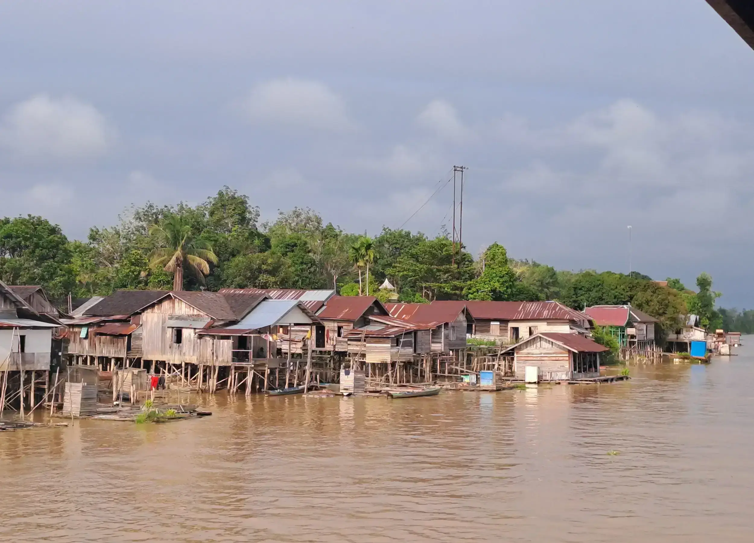 Riverside Village in Borneo